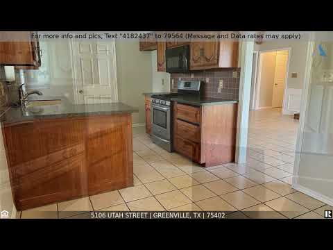 5106 Utah Street, Greenville, TX home video tour