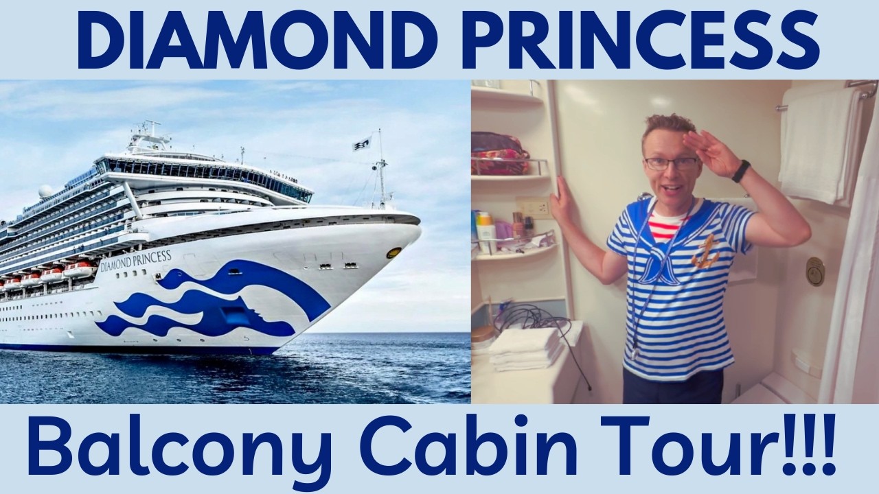 Standard Balcony Cabin Tour on the Diamond Princess!