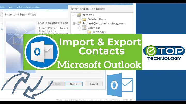 How to Import and Export Contacts in Outlook 2016 👇☝Step by Step Tutorial 💻