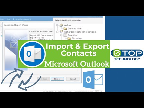 How to Import and Export Contacts in Outlook 2016 👇☝Step by Step Tutorial 💻