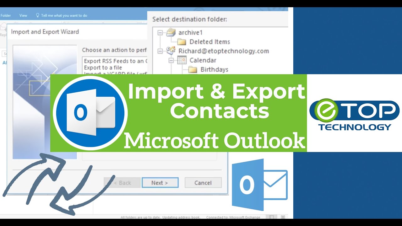 export import contact list outlook 2016