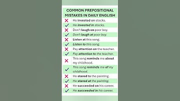 Common Prepositional Mistakes. English Grammar. English Lesson. Learn English. Prepositions. English