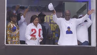 Tshisekedi greets supporters after re-election as DRC president | AFP