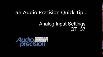 QT137 - Analog Input Settings