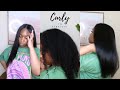 CURLY TO STRAIGHT | BEST SILK PRESS IVE EVER DONE