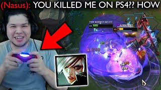 played League of Legends but with a PS4 Controller played Riven (It's insanely hard..) - YouTube