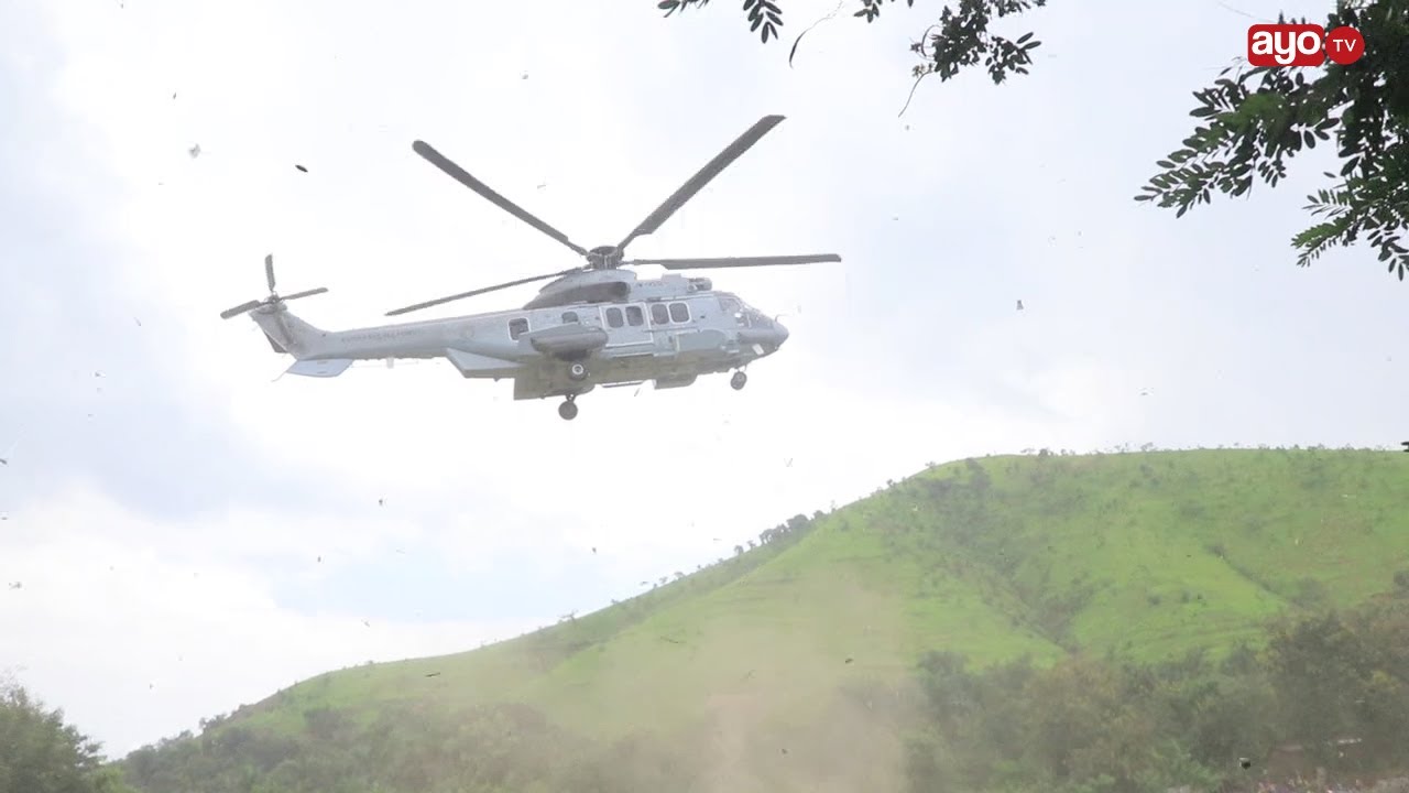 TAZAMA WAZIRI MKUU ALIVYOTUA NA HELICOPTER YA KIJESHI NA KUPANDA BOTI ULINZI MKALI KIGOMA
