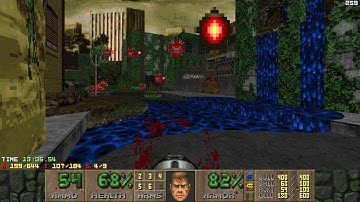 Doom 2 - Emerald City (Maps 15 & 16 Flood Skinny Dipper & Credits): UV-Fast 100% (By BiZ & segfault)