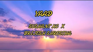 YAAD  -  SUSHANT KC X BRIJESH SHRESTHA  (lyrics )