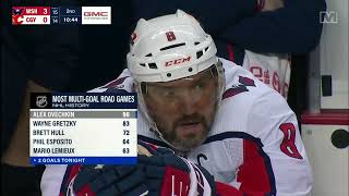 Alex Ovechkin scores vs Flames from the Office, goal #843 in NHL (18 mar 2024)