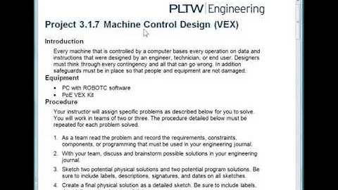 POE 3.1.7 Machine Control Design Problem 5 Part 1
