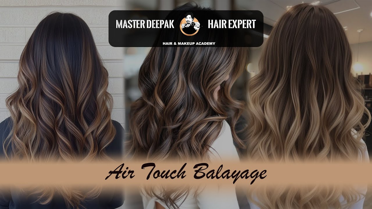 How to Air touch highlight  |  best air touch balayage technique | Ash brown haircolor tutorial