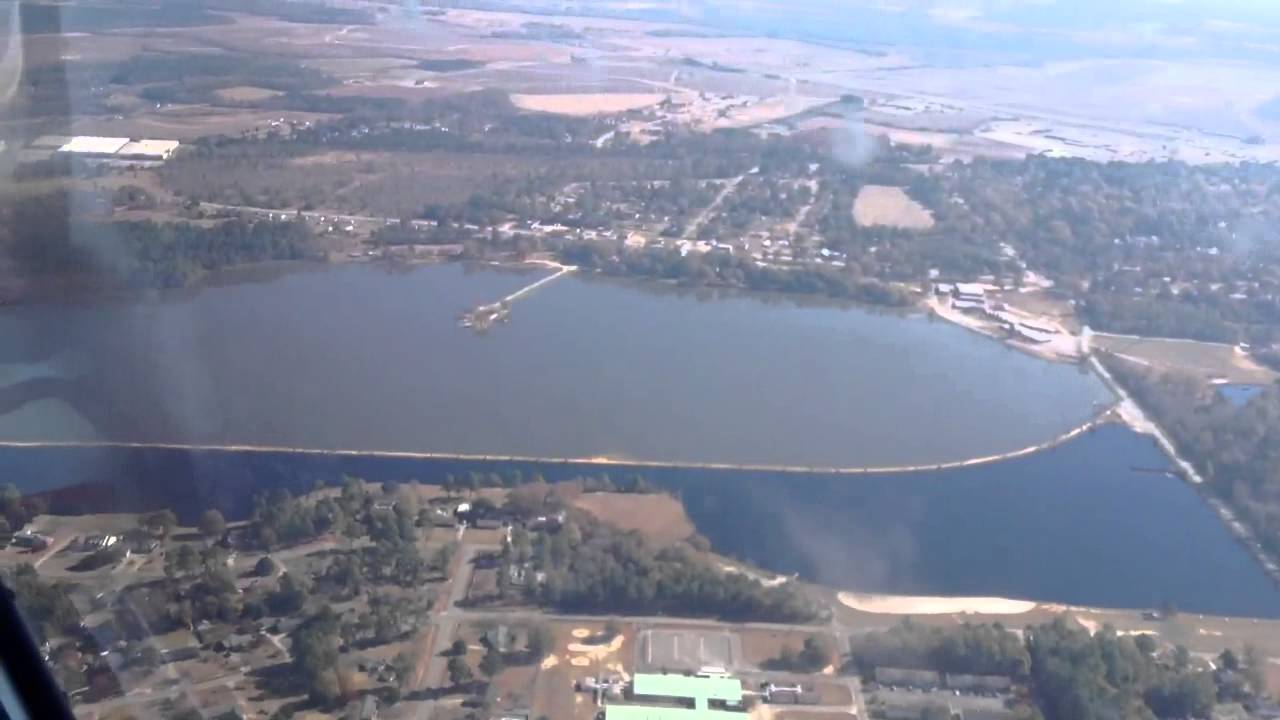 Flight above and Lake Wallace, SC YouTube