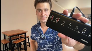 FIDECO 7-Port 72W Powered USB Hub, USB C Hub with 1 PD 45W, 2 QC 3.0 Charging Ports, and 4 USB 3.2 P