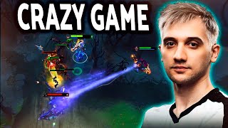 Arteezy in a crazy game... Don't mess up with a Roshan fight...