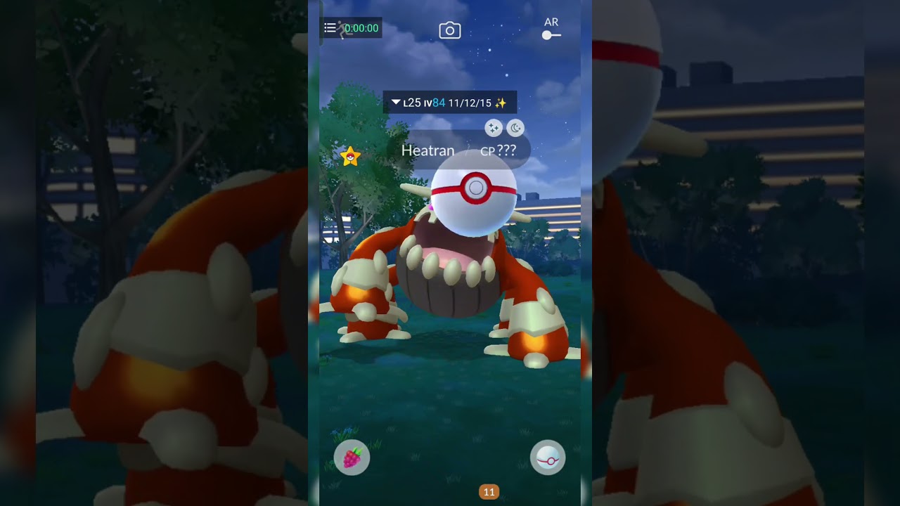 INSANE LUCK! Shiny Heatran Registered on My FIRST Raid! 🎉🔥 #pokemongo #Brokenoni