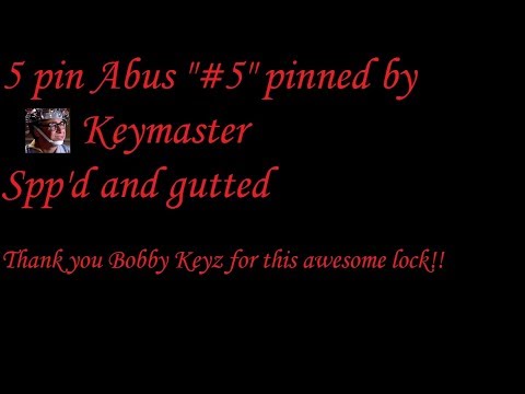 Взлом отмычками ABUS   (494) 5 pin Abus #5 (pinned by Keymaster) Spp
