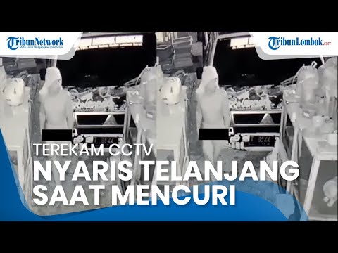 Video Penampakan Pelaku Pencurian yang Nyaris Telanjang di Lombok Barat, Aksinya terekam CCTV