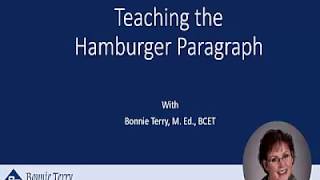 Teaching How to Write a Paragraph-The Hamburger Paragraph-Paragraph Writing