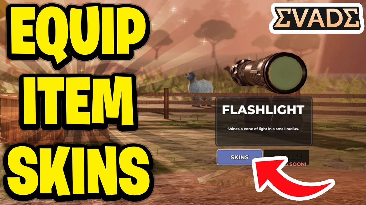 How To Equip Item Skins In Evade - YouTube