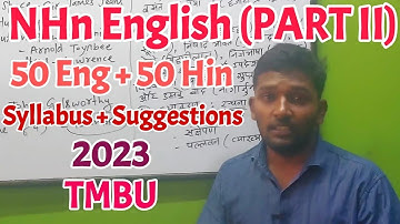 NHn English | Part II | 2023 #tmbu #50marks #hindi #english #nhn #suggestion