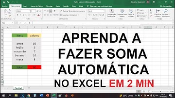 COMO FAZER SOMA AUTOMÁTICA NO EXCEL
