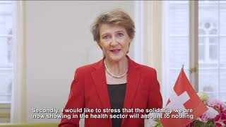 President Simonetta Sommaruga - Switzerland At Coronavirus Global Marathon