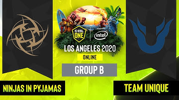 Dota2 - Team Unique vs. Ninjas in Pyjamas - Game 1 - Group B - EU/CIS - ESL One Los Angeles