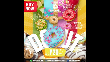 How to make a poster in Canva | Donut Poster Design | Canva Tutorial