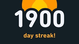 duolingo 1900 day streak