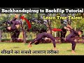 Backhandspirng to backflip tutorial  abhi choudhary