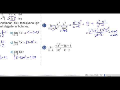 12. Sınıf MEB Matematik Ders Kitabı Sayfa 201 ve 202 Alıştırma Çözümleri