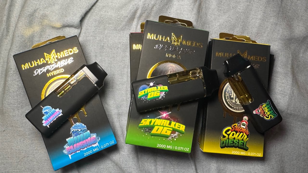 NEW MUHA MEDS 2G DISPOS (Blue Slushie,Skywalker Og,Super Sour Diesel ...