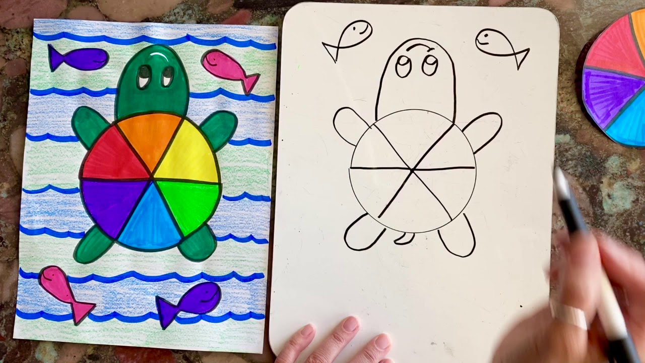 How To Make a Color Wheel Turtle Craft - Messy Little Monster