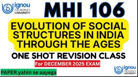 MHI 106 Important Questions MARATHON CLASS | MHI 106 REVSION CLASS FOR DEC 2025 EXAM #MHI106 #mhi106