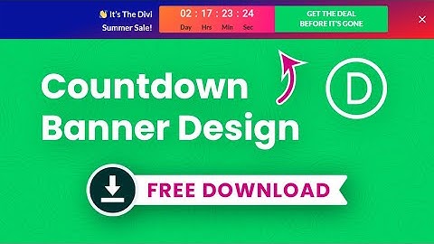 FREE Divi Countdown Banner Design Layout
