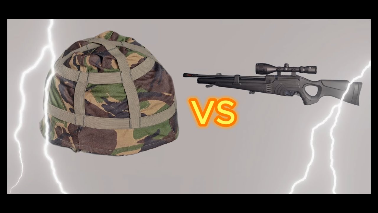Can an air rifle damage an army helmet? - YouTube