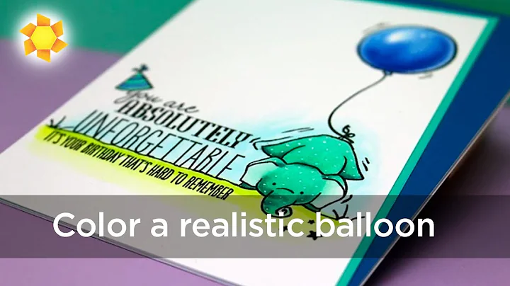 Color a realistic balloon + birthday card organiza...