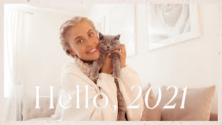 Hello, 2021 | catching up, baking sticky toffee banana bread, 2021 goals + cosy home updates ✨