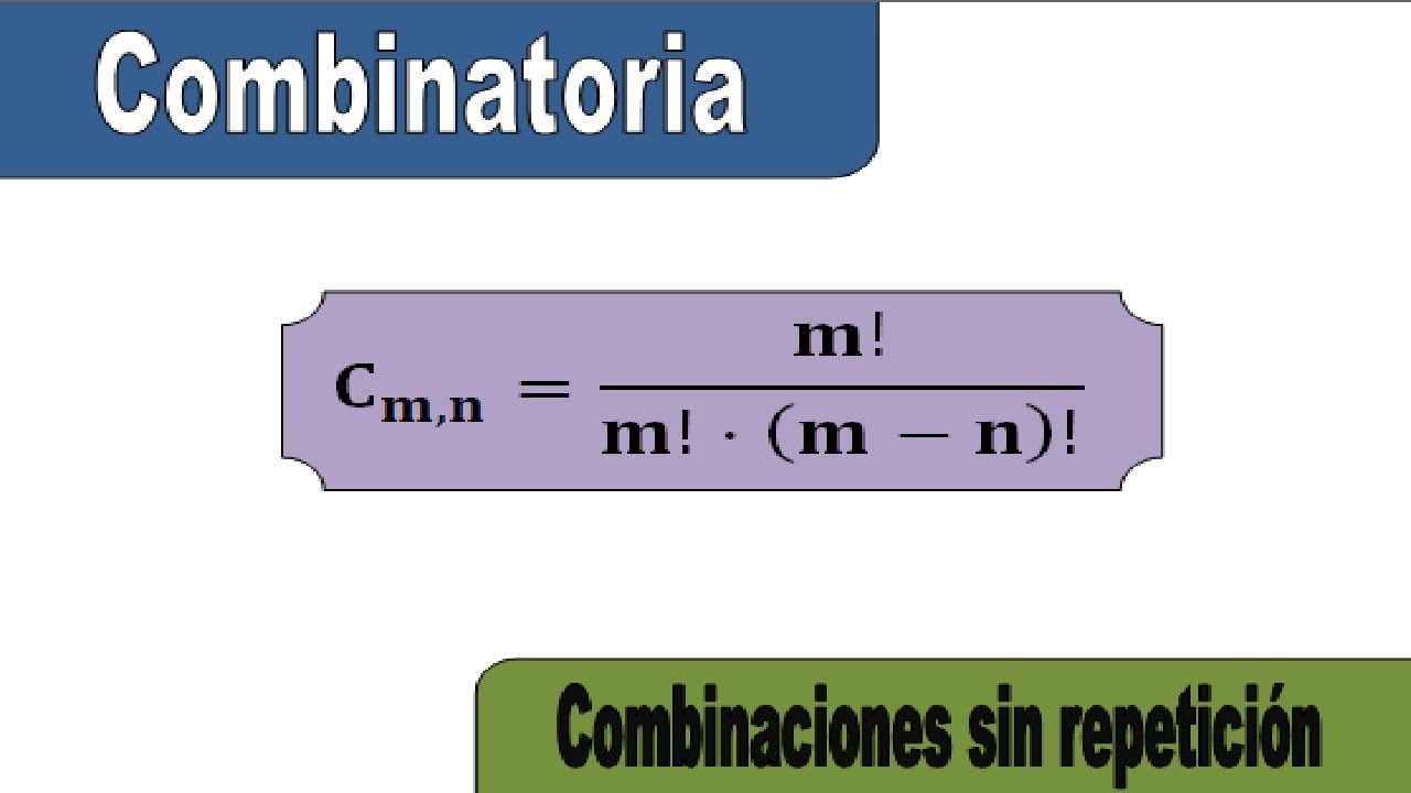 Combinatoria: COMBINACIONES SIN REPETICIÓN. - YouTube