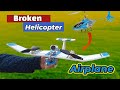Making Rc Plane from a Broken Helicopter | DIY RC Plane | Homemade Rc Plane