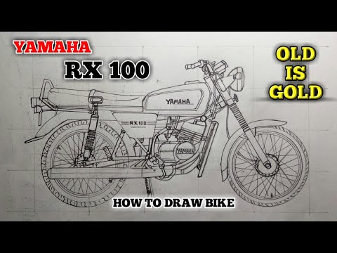 yamaha rx 100 drawing | RX 100 - YouTube