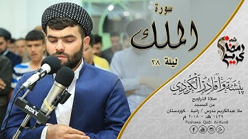 سورة الملك كاملة من صلاة التهجد للقارئ بيشهوا قادر الكوردى ليلة 28- رمضان 1439-Full HD