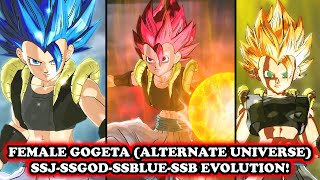 Female Gogeta Alternate Universe All Forms Ssj-Ssg-Ssb-Ssb Evolution Dragon Ball Xenoverse 2 Mod