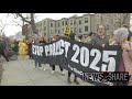 Protesters outside heritage foundation in dc rally against project 2025