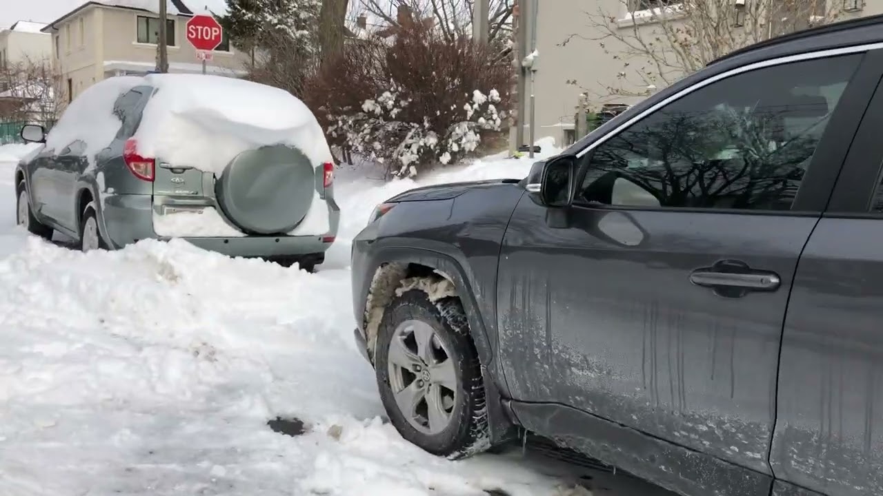 Toronto Canada winter snow Storm in downtown Toronto Canada 