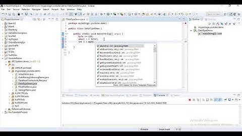Datatype in java I Integers: byte short int long|FloatingPoint: float double|Character: char|Boolean