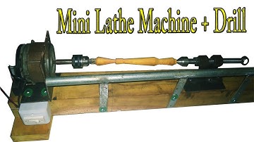 How to make Mini Lathe+Drill Machine At Home