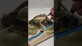 Medieval Castle in Laser-Cut Cardstock 🏰 Macro ASMR Build