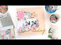 Live with Nathalie:  Lovely Blooms Scrapbook layout